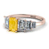 Emerald Cut Citrine Geometrical Ring - Briella No. 602 image 3