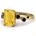 Emerald Cut Citrine Ring With Bezel - Alina No. 607 image 2