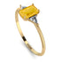 Emerald Cut Citrine With Triangles Ring - Remi No. 601 image 2