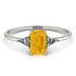 Emerald Cut Citrine With Triangles Ring - Remi No. 603 image 1