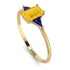 Emerald Cut Citrine With Triangles Ring - Remi No. 613 image 2