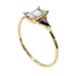 Emerald Cut Diamond With Triangles Ring - Remi No. 31 image 2