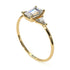 Emerald Cut Diamond With Triangles Ring - Remi No. 1