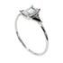 Emerald Cut Diamond With Triangles Ring - Remi No. 33