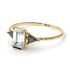 Emerald Cut Diamond With Triangles Ring - Remi No. 31