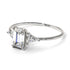 Emerald Cut Diamond With Triangles Ring - Remi No. 3 image 4