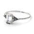 Emerald Cut Diamond With Triangles Ring - Remi No. 33