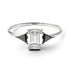 Emerald Cut Diamond With Triangles Ring - Remi No. 33