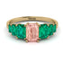 Emerald Cut Morganite Geometrical Ring - Briella No. 904 image 1
