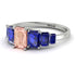 Emerald Cut Morganite Geometrical Ring - Briella No. 915 image 3