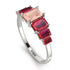 Emerald Cut Morganite Geometrical Ring - Briella No. 912 image 2