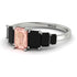 Emerald Cut Morganite Geometrical Ring - Briella No. 909