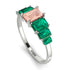 Emerald Cut Morganite Geometrical Ring - Briella No. 906 image 2