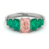 Emerald Cut Morganite Geometrical Ring - Briella No. 906 image 1
