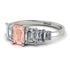 Emerald Cut Morganite Geometrical Ring - Briella No. 903