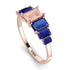Emerald Cut Morganite Geometrical Ring - Briella No. 914