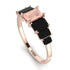 Emerald Cut Morganite Geometrical Ring - Briella No. 908