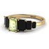 Emerald Cut Peridot Geometrical Ring - Briella No. 707 image 3