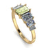 Emerald Cut Peridot Geometrical Ring - Briella No. 701 image 2