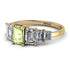 Emerald Cut Peridot Geometrical Ring - Briella No. 701