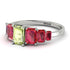 Emerald Cut Peridot Geometrical Ring - Briella No. 712 image 3