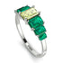 Emerald Cut Peridot Geometrical Ring - Briella No. 706