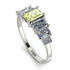 Emerald Cut Peridot Geometrical Ring - Briella No. 703 image 2