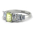 Emerald Cut Peridot Geometrical Ring - Briella No. 703