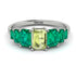 Emerald Cut Peridot Geometrical Ring - Briella No. 706