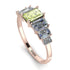 Emerald Cut Peridot Geometrical Ring - Briella No. 702