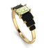 Emerald Cut Peridot Geometrical Ring - Briella No. 707 image 2
