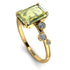 Emerald Cut Peridot Ring With Bezel - Alina No. 701