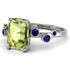 Emerald Cut Peridot Ring With Bezel - Alina No. 715