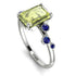 Emerald Cut Peridot Ring With Bezel - Alina No. 715 image 3