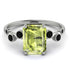 Emerald Cut Peridot Ring With Bezel - Alina No. 709 image 1
