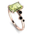 Emerald Cut Peridot Ring With Bezel - Alina No. 708