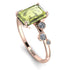 Emerald Cut Peridot Ring With Bezel - Alina No. 702