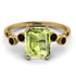 Emerald Cut Peridot Ring With Bezel - Alina No. 707 image 1