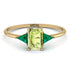 Emerald Cut Peridot With Triangles Ring - Remi No. 704 image 1