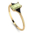 Emerald Cut Peridot With Triangles Ring - Remi No. 707