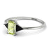 Emerald Cut Peridot With Triangles Ring - Remi No. 709