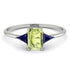 Emerald Cut Peridot With Triangles Ring - Remi No. 715 image 1