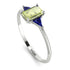 Emerald Cut Peridot With Triangles Ring - Remi No. 715 image 2