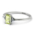 Emerald Cut Peridot With Triangles Ring - Remi No. 703 image 3