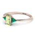 Emerald Cut Peridot With Triangles Ring - Remi No. 705 image 2