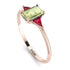Emerald Cut Peridot With Triangles Ring - Remi No. 711
