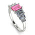 Emerald Cut Pink Moissanite Geometrical Ring - Briella No. 803