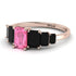 Emerald Cut Pink Moissanite Geometrical Ring - Briella No. 808
