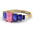 Emerald Cut Pink Moissanite Geometrical Ring - Briella No. 813