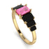 Emerald Cut Pink Moissanite Geometrical Ring - Briella No. 807 image 2